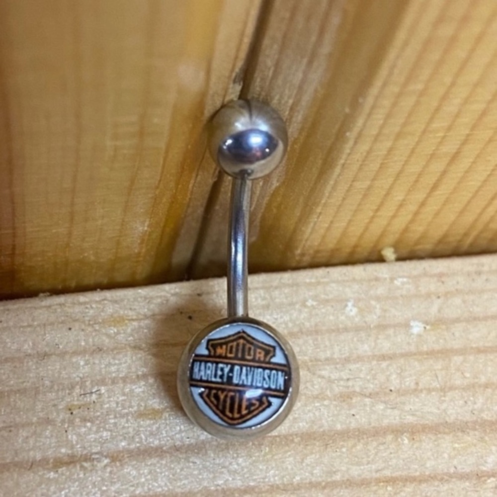 Brand new Harley Davidson belly button ring